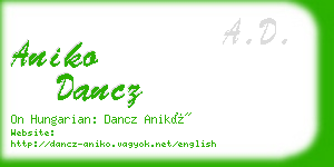 aniko dancz business card